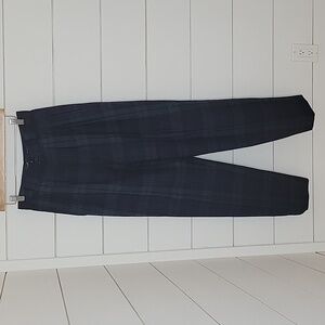 Vintage 80s 90s ALANNI by Donny Brook size 10 navy green & black plaid wool pant